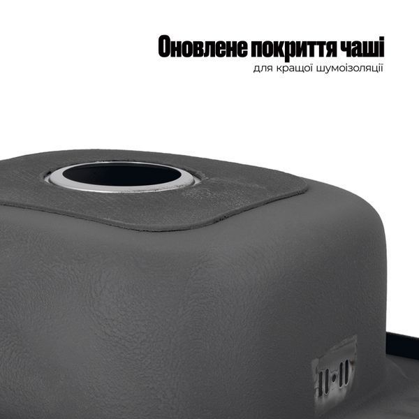 Кухонна мийка Lidz 6642 0,8 мм Satin (LIDZ664208SAT) SD00038858 фото