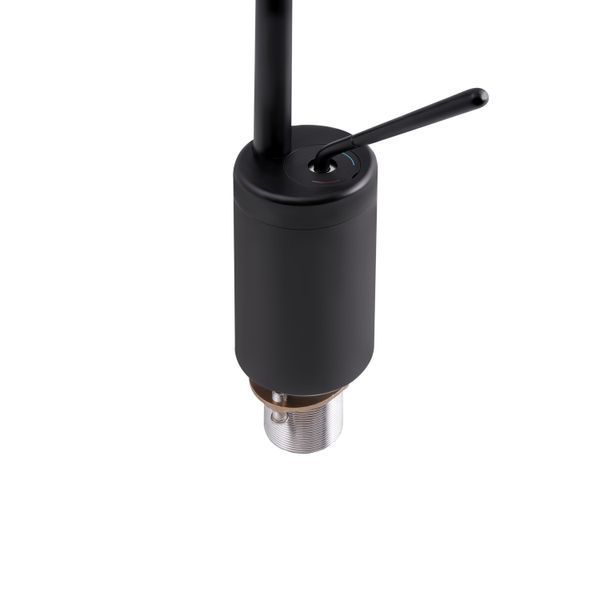 Змішувач для раковини Qtap Virgo з поворотним виливом високий QTVIR1066H103B Black Matt SD00047492 фото