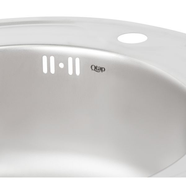 Кухонная мойка Qtap D510 0,8 мм Satin (QTD510SAT08) SD00040977 фото
