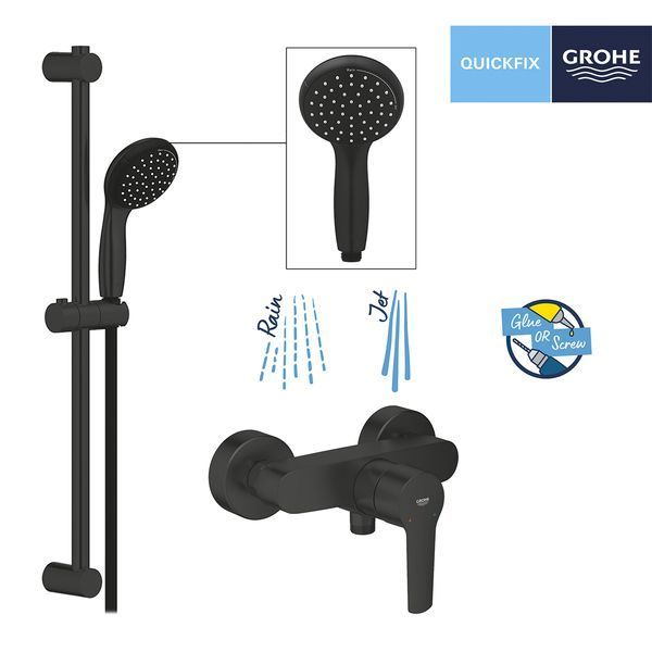 Смеситель для душа Grohe QuickFix Start Black UA30330801 CV032743 фото