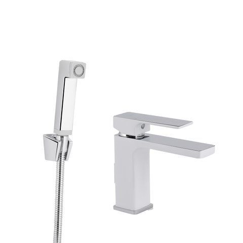 Смеситель для раковины Qtap Gemini (с гигиеническим душем) QTGEM272CRW45691 Chrome/White SD00051815 фото