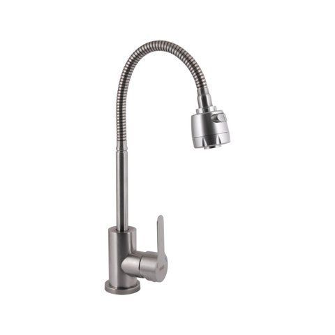 Смеситель для кухни Brinex Pure 015F41 с гибким изливом Nickel BRIPUR015F41NKL SD00053181 фото