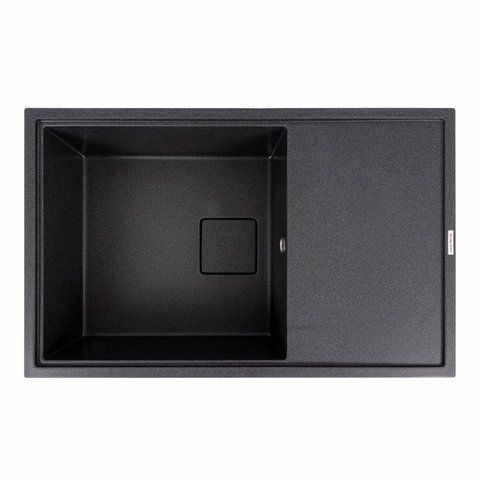 Гранитная мойка для кухни Platinum GALANS 7950 матовая Карбон 51398 фото
