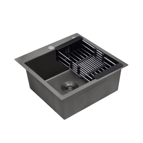 Кухонная мойка Kroner KRP Schwarze - 4545HM PVD (3.0/1.0 мм) CV033856 фото