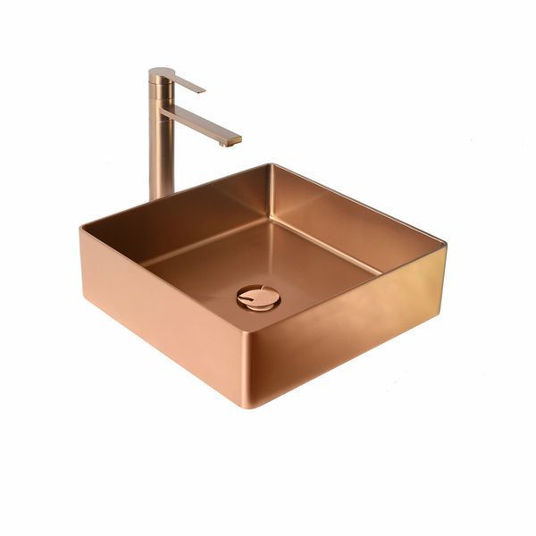 Умывальник Platinum Handmade PVD медный 400x400 мм 23601 фото