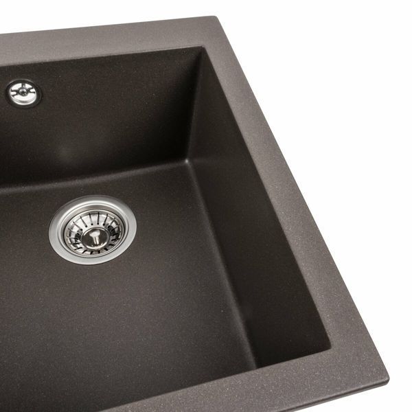 Гранитная мойка для кухни Platinum 4150 SOKIL матовая Темная скала 49249 фото