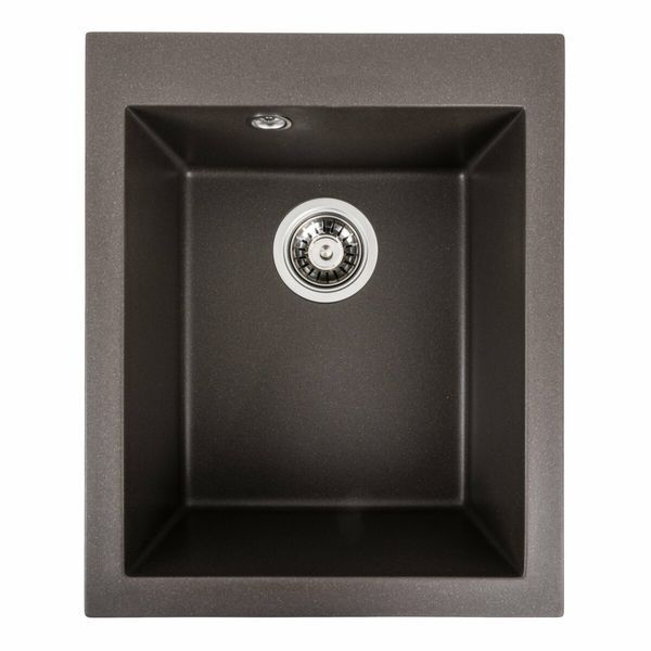Гранитная мойка для кухни Platinum 4150 SOKIL матовая Темная скала 49249 фото