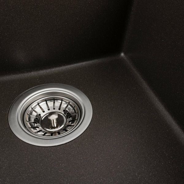 Гранитная мойка для кухни Platinum 4150 SOKIL матовая Темная скала 49249 фото