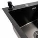 Кухонна мийка CM 78*50 L чорна PVD Platinum Handmade (круглий сифон 3,0/0,8) 45905 фото 4