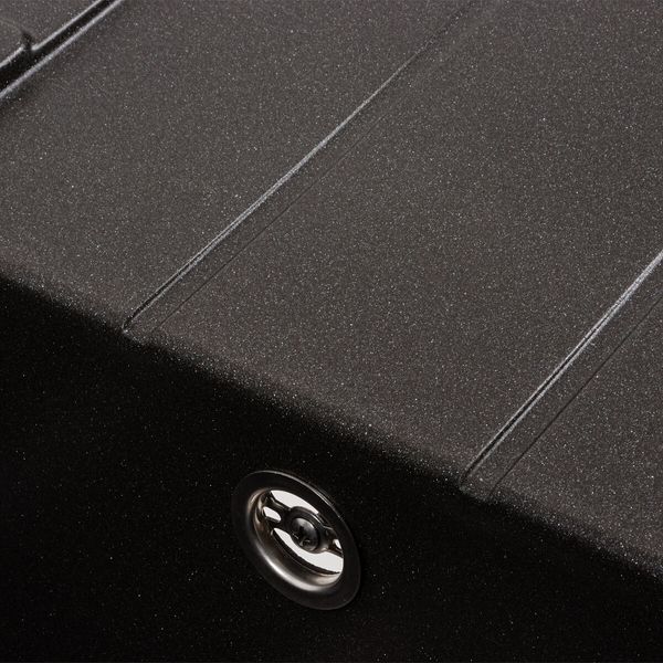 Гранитная мойка для кухни Platinum 6550 INTENSO матовый Морион 41653 фото
