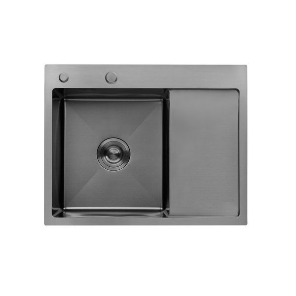 Комплект кухонной мойки KRP Schwarze - 6350LHM PVD ST41922 фото