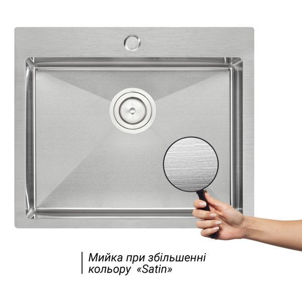 Кухонна мийка Qtap D6050 2.7/1.0 мм Satin (QTD605010) SD00040308 фото