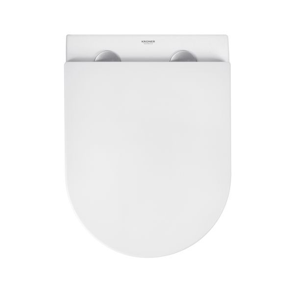 Комплект 4 в 1: Инсталляция GROHE Solido 3 в 1 3884966Q + Унитаз безободковый Kroner Harz WHI493736 RIMLESS с сиденьем Slim Duroplast / Soft-close / Quick relase KH493736WHIR (3884966KH493736) CV033601 фото
