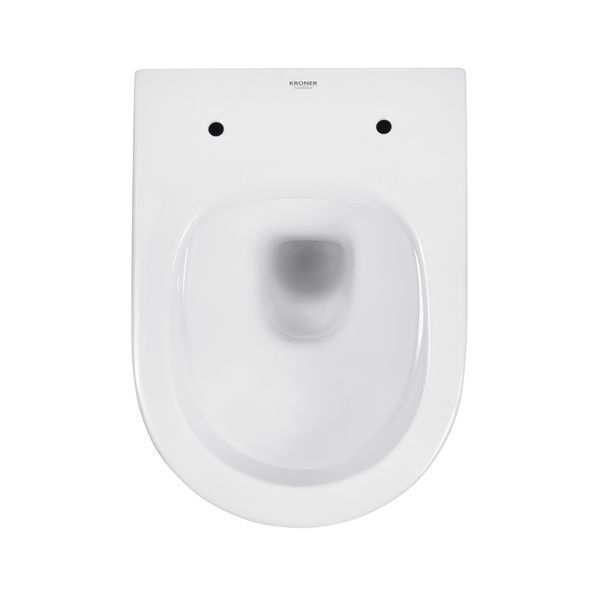 Комплект 4 в 1: Инсталляция GROHE Solido 3 в 1 3884966Q + Унитаз безободковый Kroner Harz WHI493736 RIMLESS с сиденьем Slim Duroplast / Soft-close / Quick relase KH493736WHIR (3884966KH493736) CV033601 фото