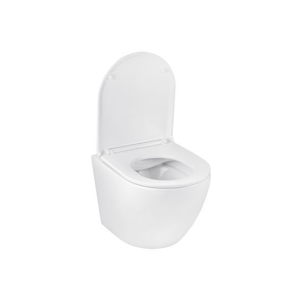Комплект 4 в 1: Инсталляция GROHE Solido 3 в 1 3884966Q + Унитаз безободковый Kroner Harz WHI493736 RIMLESS с сиденьем Slim Duroplast / Soft-close / Quick relase KH493736WHIR (3884966KH493736) CV033601 фото