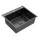 Комплект кухонной мойки Kroner KRP Schwarze 60х50HM PVD ST07 Grafite SL43877 фото 5