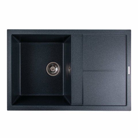 Гранитная мойка для кухни Platinum 7950 Selena матовая Антрацит 4013 фото