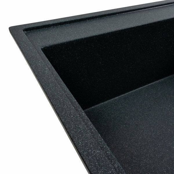 Гранітна мийка для кухні Platinum AZURIT 7950 матова Антрацит 48967 фото