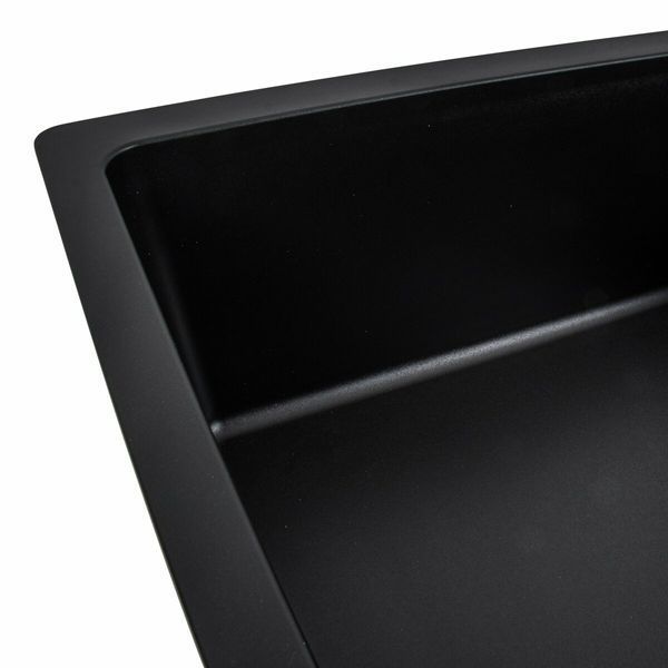 Гранитная мойка для кухни Platinum 7850 ROMA матовая (черная) 38761 фото