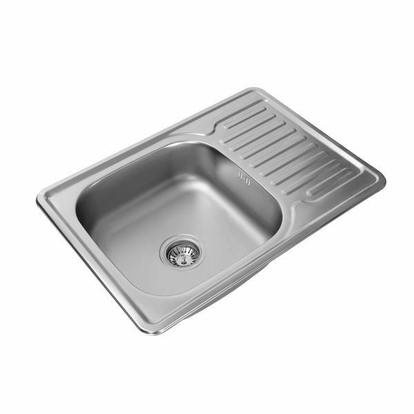 Кухонная мойка из нержавеющей стали Platinum 7050 САТИН (0,8/180 мм) 11483 фото