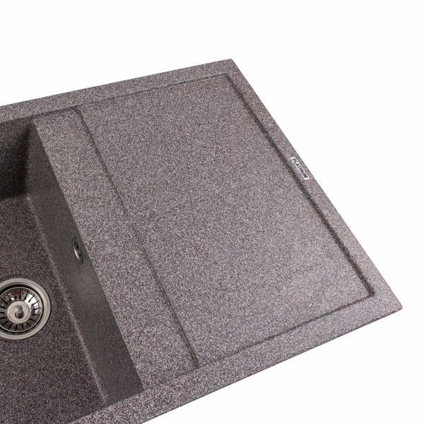Гранитная мойка для кухни Platinum 7950 Selena матовая Микс 4019 фото