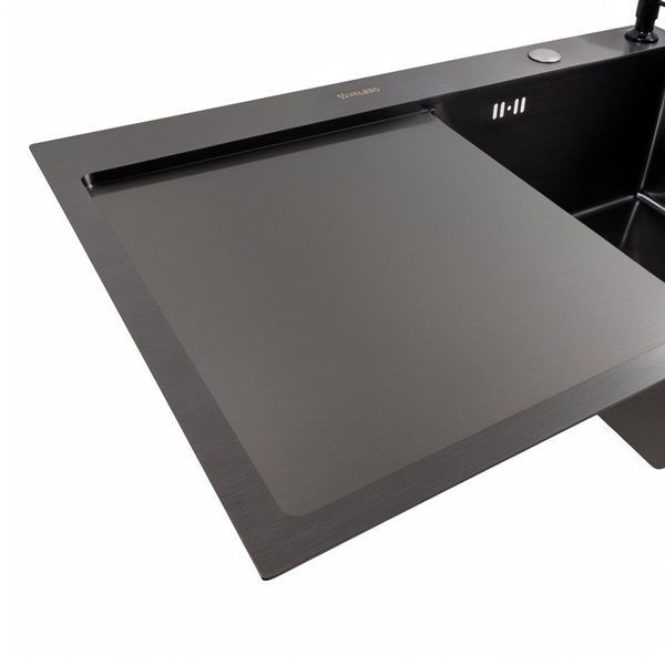 Комплект кухонной мойки Valeso 78х50 RHM PVD ST08 Grafite SL47612 фото