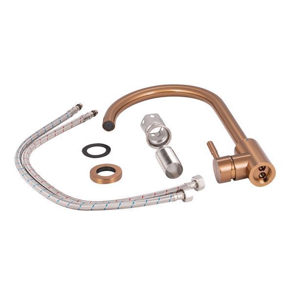 Змішувач для кухні Qtap Kuchyne QTD007FBRPVD Antic Bronze PVD (D007FBR PVD) SD00041095 фото