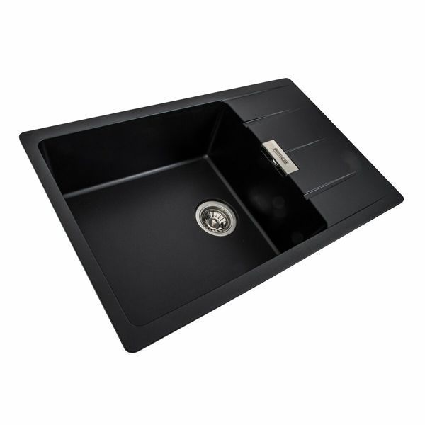 Гранитная мойка для кухни Platinum 7850 ROMA матовая (черная) 38761 фото