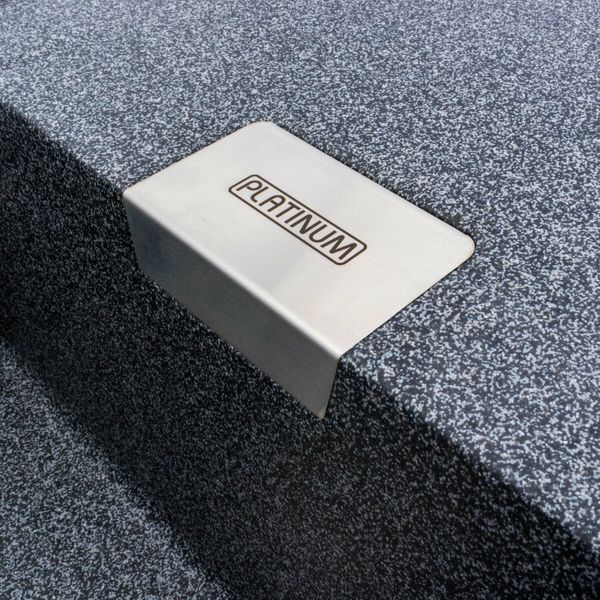 Гранитная мойка для кухни Platinum 8650 DIAMOND матовая (графит) 39819 фото