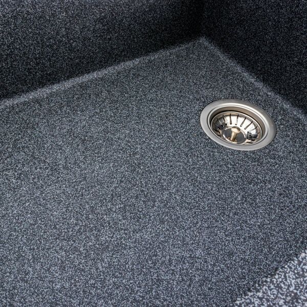 Гранитная мойка для кухни Platinum 8650 DIAMOND матовая (графит) 39819 фото