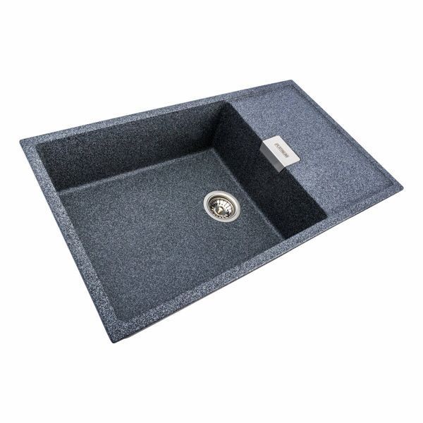 Гранитная мойка для кухни Platinum 8650 DIAMOND матовая (графит) 39819 фото