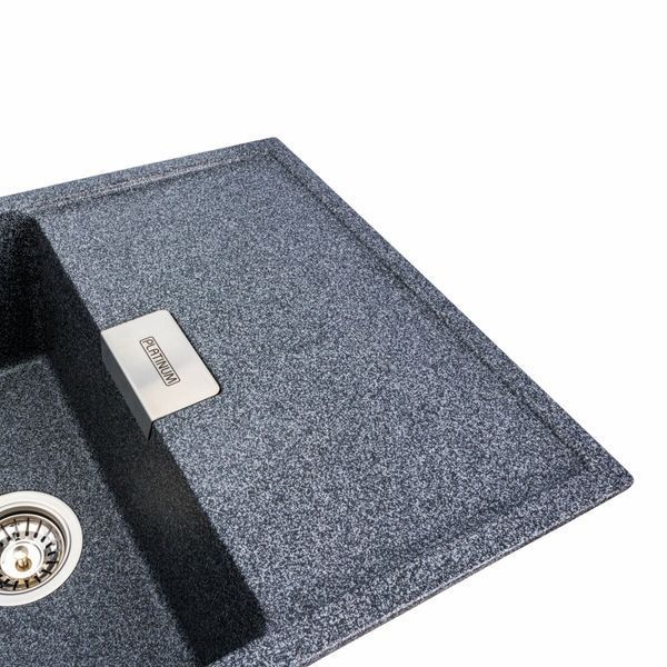 Гранитная мойка для кухни Platinum 8650 DIAMOND матовая (графит) 39819 фото