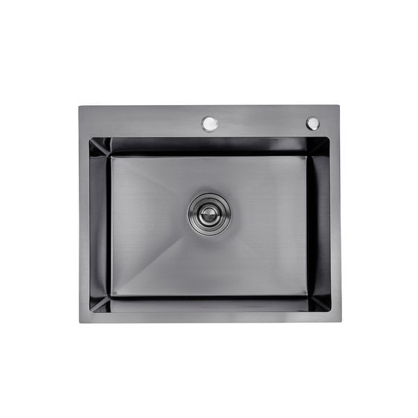 Комплект измельчитель и кухонная мойка KRP Schwarze - 6050HM PVD ST042420 фото