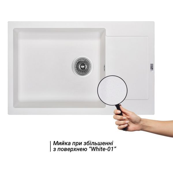 Кухонная мойка Lidz 781x510/200 WHI-01 (LIDZWHI01781510200) SD00044537 фото