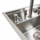 Кухонная мойка CM 47*38 скрытая нержавейка Platinum Handmade + смеситель 44554 фото 6