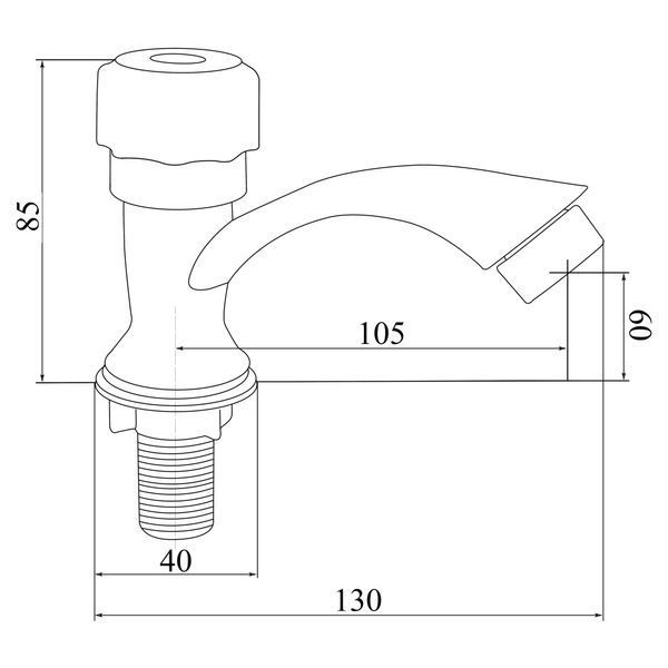 Кран на одну воду для раковины Brinex BW 0221 SD00033041 фото