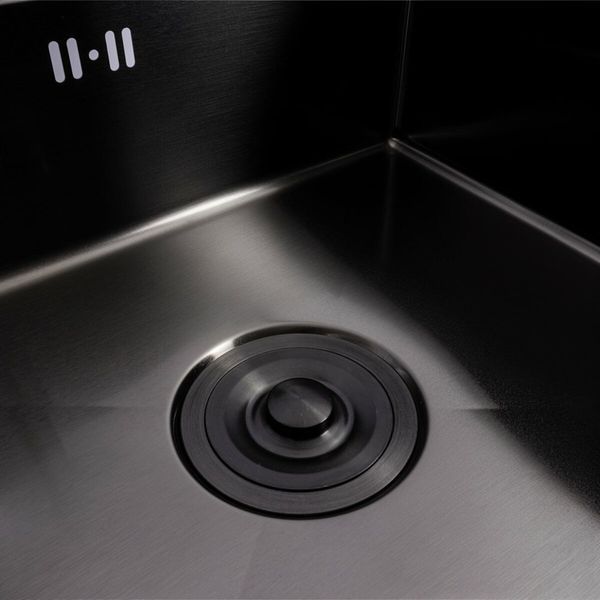 Кухонна мийка CM 50*50 прихована PVD чорна Platinum Handmade (змішувач в комплекті) 47080 фото