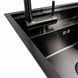 Кухонна мийка CM 50*50 прихована PVD чорна Platinum Handmade (змішувач в комплекті) 47080 фото 6