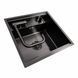 Кухонна мийка CM 50*50 прихована PVD чорна Platinum Handmade (змішувач в комплекті) 47080 фото 2