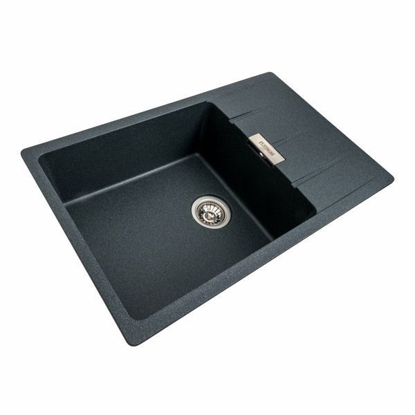 Гранітна мийка для кухні Platinum 7850 ROMA матова (антрацит) 48974 фото