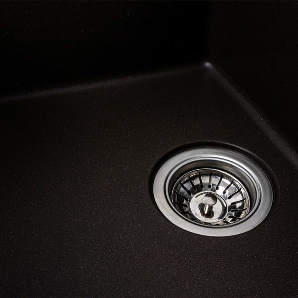 Гранитная мойка для кухни Platinum 6250 ZIRKONE матовая Темная скала 49333 фото