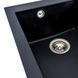 Гранітна мийка для кухні Platinum SOKIL 4150 матова Чорна 48719 фото 8