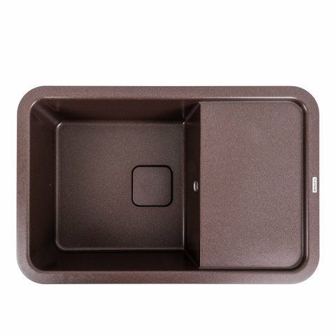 Гранитная мойка для кухни Platinum 7850 CUBE матовая Мокко 3176 фото