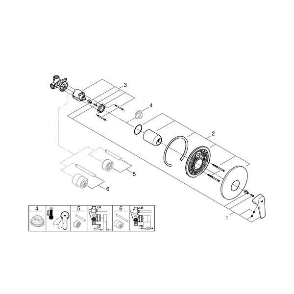 Смеситель скрытого монтажа для душа Grohe Start Flow 29116000 CV036279 фото