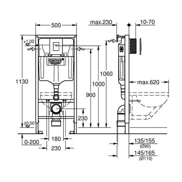Инсталляция для унитаза Grohe Rapid SL 3 в 1 38772001 CV031755 фото