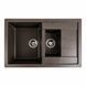 Гранітна мийка для кухні Platinum TOSKANA 7850W матова Темна скеля 49334 фото 1