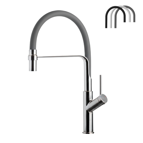 Смеситель для кухни с гибким изливом Pllen&oacute; Lazio GRA12 nichel spazzolato ST430012 фото