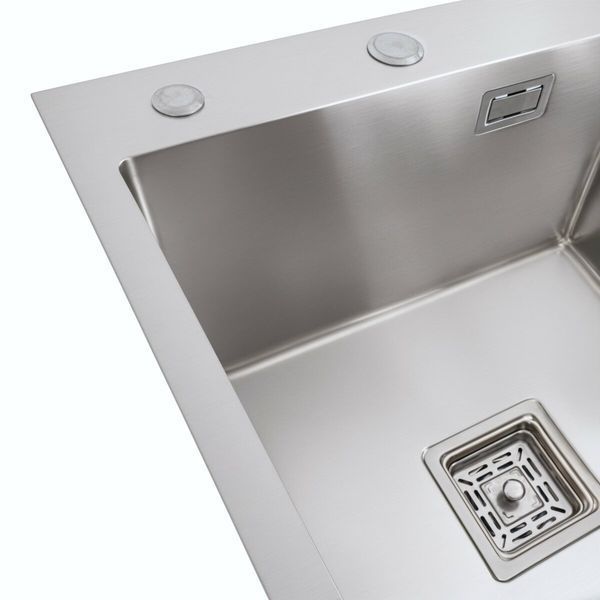 Мойка Platinum Handmade 650x500x230 L нержавейка (квадратный сифон 3,0/1,0) 37680 фото