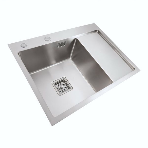 Мойка Platinum Handmade 650x500x230 L нержавейка (квадратный сифон 3,0/1,0) 37680 фото