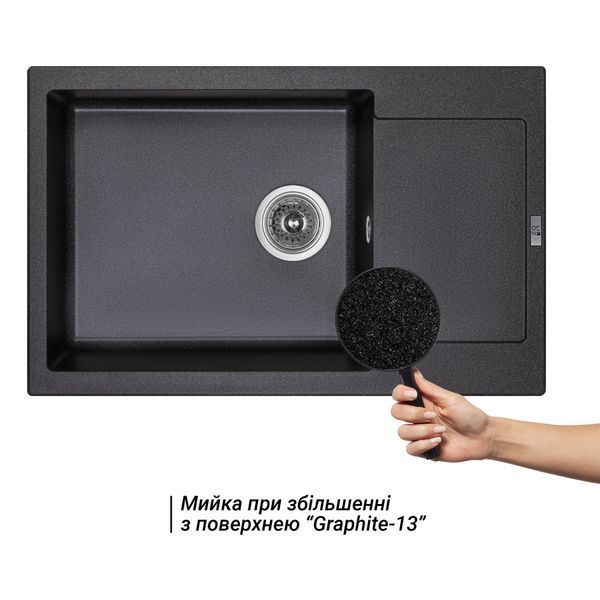 Кухонная мойка Lidz 781x510/200 GRF-13 (LIDZGRF13781510200) SD00044542 фото